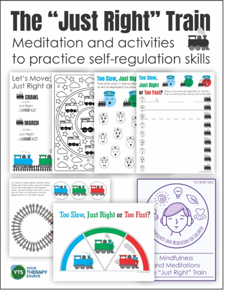 This Self-Regulation Activity with a Train theme includes a meditation and printable activities to help children learn to get their body into a "just right" state ready for learning.
